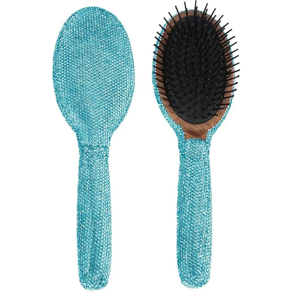 NWT Sparkling Bling Crystal Rhinestone Hair Brush + FREE Gift! - Picture 3 of 15